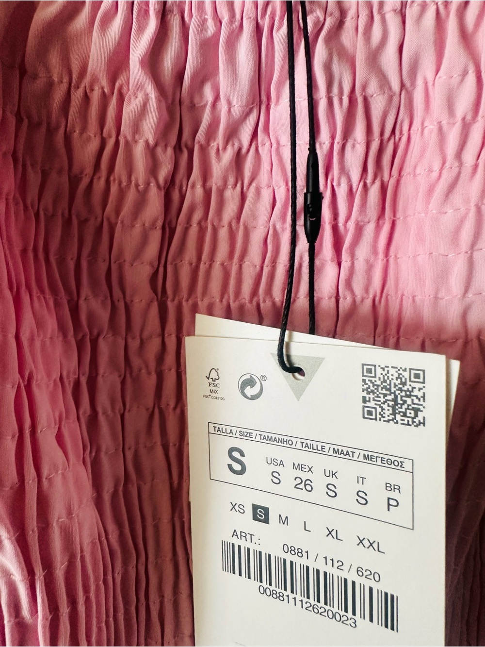 ZARA Pink Smocked Midi Dress with Adjustable Straps - Picture 2 of 5